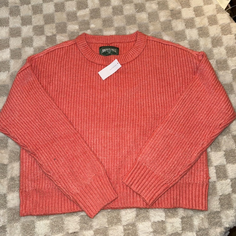 American Eagle knit Coral Sweater new